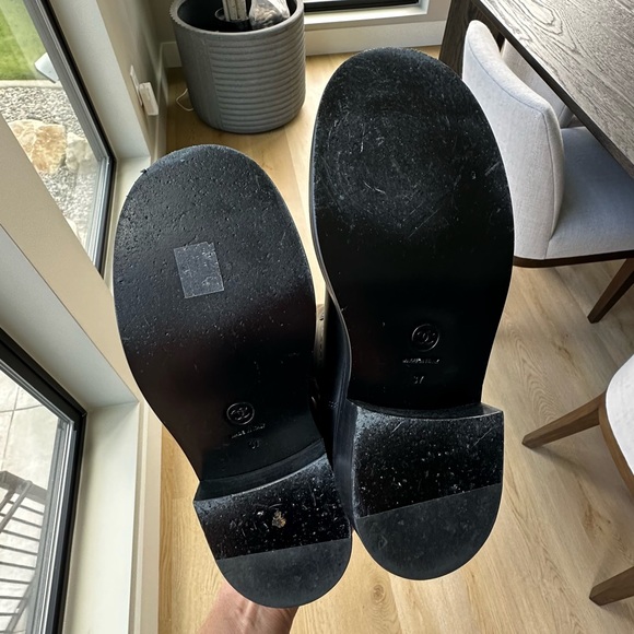 CHANEL Black Leather Riding Boots - Picture 4 of 8